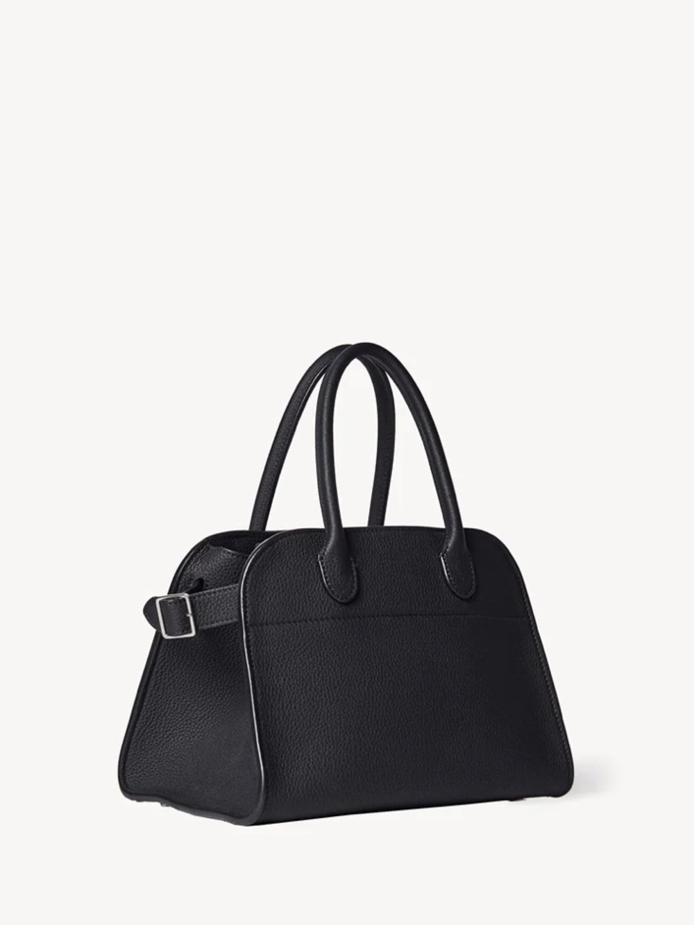 The Row Soft Margaux 10 Bag Black Matte Leather - Picture 2 of 5